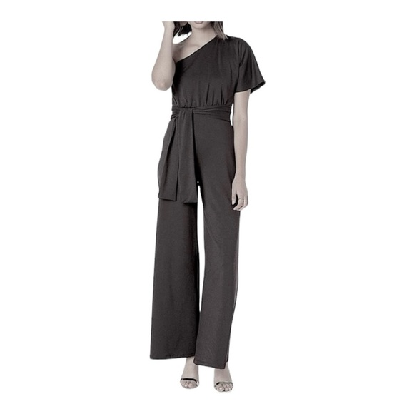 Susana Monaco One Shoulder Dolman Jumpsuit in Deep Forest NWT - Picture 1 of 7